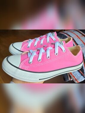 Sz 2.5 Little Girl's CONVERSE CTAS PINK Low Top Casual Shoes